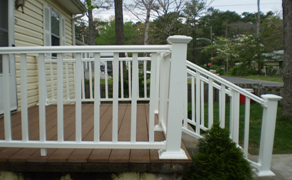 finished vinyl railing (side view)