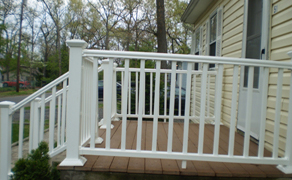 finished vinyl railing (front view)