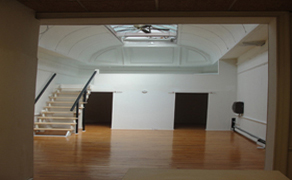 skylight above living room